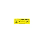 Wrap-Around IV Tubing Line Identification Label, Fluorescent Yellow