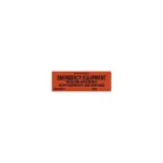 Emergency Equipment Label, Fluorescent Red