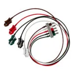 Snap Shielded Twin-Pin EKG Leadwire with Polyurethane Wire Coating