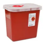 SharpSafety™ Sharps Container, PGII, Gasketed Hinged Lid, Red