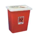SharpSafety™ Sharps Container, Gasketed Slide Lid, Red, 12 Gallon